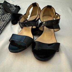 Jimmy Choo Glossy Black Sandals